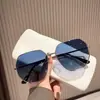 Óculos de Sol Coreanos Transparentes Versáteis para Homens, Óculos de Sol Poligonais de Metal para Dirigir, Óculos Tendência Estilo Coreano para Viagem à Beira-Mar para Mulheres