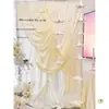 2026 Fundo de Casamento Decoração de Local Decoração de Recepção de Casamento Roupão de Noivado Branco Estilo Francês Fundo para Foto de Hotel