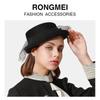 Rongmei Otoño e Invierno Vintage Sombrero de Copa Pequeño Moda Lazo Sombrero de Fieltro de Lana Edición Británica Sombrero Bailey de Malla