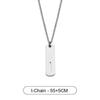 Collar de letra de acero de titanio para hombre, colgante simple y versátil con letras inglesas, diseño de nicho, accesorios de moda, venta al por mayor de accesorios