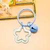 Llavero Anillo de Libro Campana Estrella Pentágono Transparente de Colores Figura de Cuentas Perler Hecha a Mano DIY Colgante Accesorios de Joyería