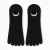 Calcetines de algodón puro de cinco dedos para mujer para primavera y verano, antideslizantes, antibacterianos, transpirables, finos, resistentes al olor, calcetines invisibles para los dedos