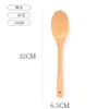 Espátula de cozinha de faia Espátula de cabo longo estilo coreano Colher de mistura grande para uso doméstico Colher de sopa Espátula grande para vegetais