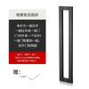 Puxador Simples Curvo de Tubo Quadrado para Banheiro Aço Inoxidável Sala de Chuveiro Porta de Madeira Puxador de Porta Esmalte Selado Livre de Impressões Digitais Puxador de Porta de Vidro