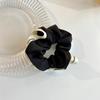 Anillo de Pelo de Intestino Grande Estilo Fragante Elegante Coreano Cuerda de Pelo de Tela con Letras Cuerda para Coleta Accesorios para el Cabello de Bola para Mujeres