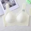 Ropa interior para niñas de nuevo estilo, sin aros, copas fijas, tela ultradelgada, no transparente, sin costuras, con fragancia, sujetador push-up