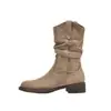 2026 Nuevas Botas Cortas de Media Pantorrilla Otoño e Invierno para Mujer, Botas Vaqueras Holgadas Estilo Oeste, Botas Martin de Suela Gruesa, Botas Individuales