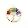 Venta Caliente de TikTok Colgante Árbol de la Vida de 3 cm Árbol de la Fortuna de Grava de Cristal Natural Accesorios de Collar N114