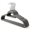 Organizador de perchas antideslizante, sin costuras, flocado, percha mágica 42CM, perchero de terciopelo para tienda de ropa al por mayor