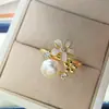 Conjunto de Brincos de Flor de Pérola Genuína de Luxo Leve e de Alta Qualidade Novo Estilo Literário Retrô Moda Elegante Versátil Brincos Atacado
