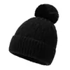 Gorro para Mujer con Logo, Otoño/Invierno, Con Felpa, Gorro de Punto Engrosado, Ciclismo al Aire Libre, Gorro Calavera, Versátil, Cálido, Gorro de Lana