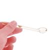 Cuchara pequeña de vidrio de borosilicato alto transparente para el hogar, para condimentos de cocina, mango largo, palo para remover, cuchara para leche en polvo, cuchara para tarro de condimentos