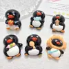 Accesorios de Resina para Manualidades de Dibujos Animados Joyería Pingüino Negro Lindo Pegamento de Crema Pasador Funda para Teléfono Móvil Hebilla de Zapato Llavero Colgante