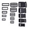 Hebilla de plástico en stock para equipaje, cinturones, mochilas y bolsos de hombro; accesorios de liberación rápida; hebillas ajustables y fijas