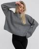 Suéter de Punto de Manga Larga de Color Sólido Holgado Estilo Europeo y Americano para Mujer, Nuevo Jersey de Punto Otoño e Invierno 2026 Otoño Comercio Exterior Transfronterizo Estilo Corto