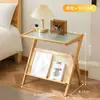 Mesita de Noche Simple Madera Maciza Pequeño Gabinete Almacenamiento Lujo Ligero Dormitorio Mesita de Noche Simple Estilo Nórdico Europeo Moderno Mini