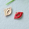 Nuevo Vestido de Labios Rojos Collar Accesorios DIY Pulsera Galvanizada Conexión Aleación Aceite Goteando Amor Joyería Accesorios para Comercio Exterior