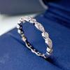 2021Wish Nova Aliança Simples e Brilhante de Prata S925 com Diamante para Mulheres Luxo Leve Versátil