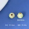 Cuentas Espaciadoras de Filigrana Cloisonné Gota de Aceite de 8 mm Color Esmalte Azul Quemado Cuentas Sueltas Accesorios Alta Retención de Color Cuentas Redondas Cuentas Hechas a Mano DIY