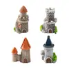 Paisagem em miniatura, castelo retrô criativo estilo europeu, decoração de jardinagem, enfeites DIY, acessórios para pendurar, decorações para terrário, pequenas figuras