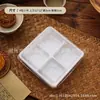 Caja de Empaque para Pastel de Luna con Cuatro Compartimentos y Seis Compartimentos 50g 70g Piel de Hielo Líquido Pastel de Luna de Mediados de Otoño Caja de Plástico Transparente para Repostería