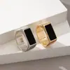 Anillo Geométrico de Gota de Aceite de Personalidad Retro Transfronterizo Simple de Moda Tendencia Adecuado para el Uso Diario y de Fiesta para Hombres