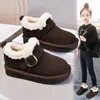 Botas de Nieve para Niñas 2026 Más Terciopelo Engrosadas Cálidas Invierno Nuevo Estilo Antideslizantes Casuales Versátiles Cálidas Ropa de Abrigo Botas Cortas de Algodón
