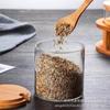 Caixa de tempero de vidro para uso doméstico, suprimentos de cozinha japoneses, caixa de tempero para armazenamento de saleiro selado, suprimentos de cozinha