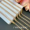 Nova corrente de diamante de cristal unilateral de 4 cm para sapatos, roupas, bolsas, acessórios de adorno de cabeça DIY Atacado