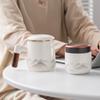 Taza de té, taza de separación de té, taza de cerámica de alto valor de color, taza de burbuja, taza de oficina con tapa, regalo de festival al por mayor