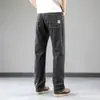 Jeans negros y grises para hombre, estilo primavera/verano, pierna recta, corte holgado, pantalones de hombre, pantalones para hombres de mediana edad, nuevos pantalones largos de primavera