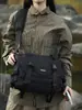 Bolsa Mensageiro Funcional Estilo Workwear de Grande Capacidade para Homens e Mulheres, Mochila Estilo Unissex, Bolsa Transversal Masculina, Bolsa Tendência para Viagens de Curta Distância