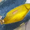 Bolso de Hombro Vintage de Mezclilla Azul con Cerradura y Cuero que Cambia de Color, Billetera Pequeña para Monedas Bolsa de Axila