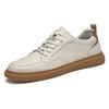 A primeira camada de couro de vaca sapatos casuais masculinos de skate moda moda alta qualidade couro confortável juventude cano baixo sapatos da moda pequenos sapatos brancos