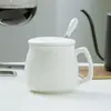 Caneca de Cerâmica Estilo Japonês Caneca de Leite Vintage Caneca de Cerâmica Caneca de Água Caneca de Café com Tampa e Colher com LOGOTIPO Impresso