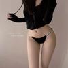 Braguitas Sexy Simples de Seda de Hielo Estilo Japonés para Mujer Triángulo de Cintura Baja Sin Costuras con Abertura Alta Ropa Interior para Estudiante para Mujer