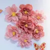 Papel Crepom Buquê Feito à Mão Conjunto Pronto Criativo Decoração de Quarto de Casamento Papel Flor de Papel Tridimensional Flor de Papel Janela Fundo Palco