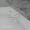 Rhinestones Irregulares de Fondo Puntiagudo para Uñas, Varios Tamaños, Rhinestones Cuadrados de Azúcar de Ángulo Recto Largos, Rhinestones de Colores para Decoración de Uñas, Rhinestones de Cristal
