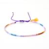 Pulsera de Cuentas de Estilo Étnico Europeo y Americano Más Vendida de Amazon Pulsera Arcoíris de Estilo Bohemio Tejida a Mano con Cuentas de Arroz Cuerda de Mano para Mujer