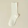 Meias Femininas Zhuji para Outono e Inverno, Respiráveis e Absorventes de Suor, Meias de Cano Médio, Punho Solto, Meias Maternidade Sem Costura, Meias Longas de Algodão Puro Slouch