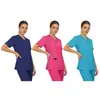 2026 Uniforme de Cirugía Amazon Camisa de Cirugía para Doctor Escote en V Bata Quirúrgica para Mujer Manga Corta Uniforme de Enfermera Conjunto de Dos Piezas