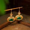 Diseño Original Larga Duración Sin Decoloración Filamento Fenghua Ruyi Orquídea Candado Bolso Colgante Ruyi Aretes Pendientes para Novia