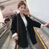 Chaqueta de Traje Pequeño para Mujer de Primavera y Otoño, Negra, Estilo Coreano, Holgada, Casual, Versátil, Chic, Popular en Internet, Top de Traje Pequeño
