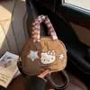 Estilo Nuevo Otoño e Invierno Relleno de Algodón Bolsa de Nube Portátil Estilo Coreano Nicho Linda Pequeña Mochila Bolso de Hombro Cruzado Capacidad Grande para Viajes