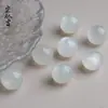 Pedras da Lua Brancas Naturais do Sri Lanka Contas Redondas Pulseira Duobao DIY Colar Contas de Cristal Pedras Brutas Feitas à Mão