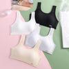 Chaleco de Desarrollo para Niñas con Copa Triangular Fija Integrada Estudiante Anti-movimiento Espalda Bonita Transpirable Ropa Interior sin Aros para Mujer