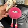 Lindo Colgante Llavero Peluche Conejo Rex Imitación Piernas Largas Llavero de Coche Colgante Decoración de Bolso Muñeca de Regalo