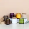 En Stock Tarro Marrón de 100ml con Tapón de Madera Taza para Velas Hecha a Mano Portavelas de Soja para Aromaterapia DIY Tarro de Vidrio