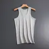 Chaleco de verano 100 % algodón puro para hombre, juvenil, ajustado, con base elástica, deportivo, ajustado, con tirantes, color liso, nuevo estilo