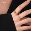 Anel de Flor Vermelha com Gotejamento de Óleo e Zircônia Banhado a Ouro Real 18K, Anel de Estilo Nicho de Alta Qualidade, Joias da Moda Chinesa Nova